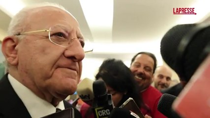 Video Conte al Napoli, De Luca: "Persona giusta, mi piace il catenaccio"