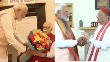 PM मोदी ने आडवाणी और जोशी से की मुलाकात, NDA दल का नेता चुने जाने के बाद लिया आर्शीवाद