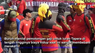 Tolak Kebijakan Tapera, Puluhan Buruh Gelar Aksi Unjuk Rasa di Kantor Bupati tangerang