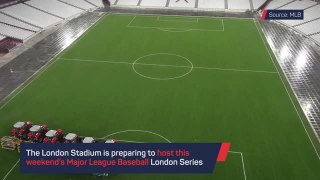 London Stadium transformed into Major League Baseball diamond for Phillies-Mets