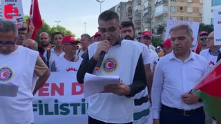 İstanbul İşçi Sendikaları Şubeler Platformu’ndan Filistin eylemi: İsrail insanlık suçu işliyor | Haber: Müzeyyen Yüce