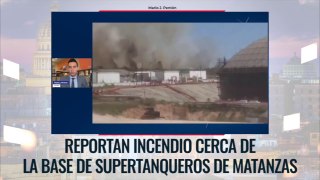 Reportan incendio cerca de la base de supertanqueros de Matanzas