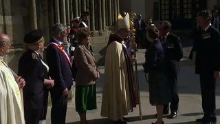 Princess Anne arrives at annual service of Remembrance