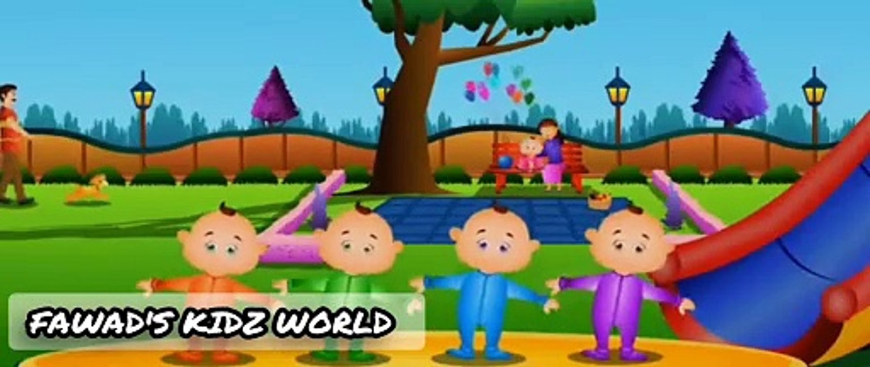 Five Little Babies Jumping on the Bed Nursery Rhyme & Kids Song