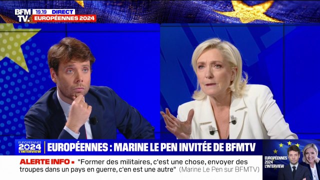 Européennes: Représenter 15% des votants, je pense que ça pose des problèmes de légitimité affirme Marine Le Pen