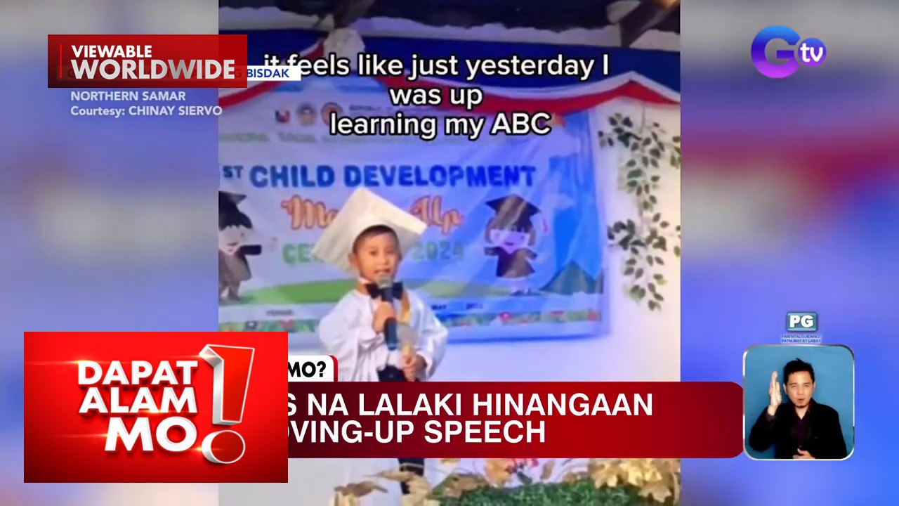 4-anyos na batang lalaki, hinangaan sa kanyang moving-up speech | Dapat Alam Mo!