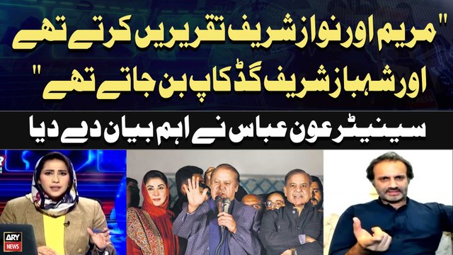 Senator Aon Abbas fiery statement regarding Maryam Nawaz ,Nawaz Sharif and Shehbaz Sharif