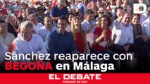 Sánchez reaparece con su mujer en un mitin entre gritos de «Begoña, Begoña»