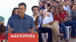 Sánchez da las gracias al PSOE por el apoyo a su mujer: 