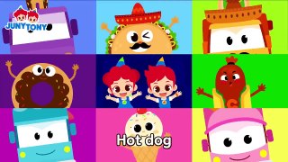 NEW Food Trucks Cars- Vehicles Songs Food Song Kids Songs - Stories JunyTony