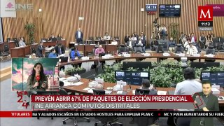INE prevé recuento del 67 % de paquetes de elección presidencial por cómputos distritales