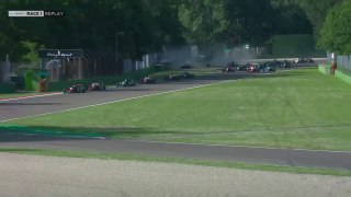 Italian F4 Championship 2024 Imola Race 1 Start NakamuraBerta Big Crash