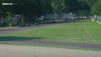 Italian F4 Championship 2024 Imola Race 1 Start NakamuraBerta Big Crash