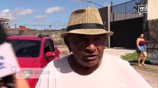 Aposentado Luciano da Silva, reclama de buracos na rua Custódio de Almeida