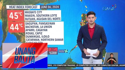 Video herunterladen: Matinding init, paghandaan pa rin kahit nagbabalik ang ulan na dala ng hanging #Habagat - Weather update today as of 6:01 a.m. (June 6, 2024) | Unang Balita