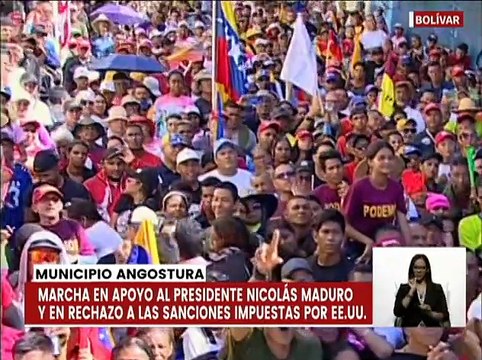 Bolívar | Habitantes del mcpio. Angostura marchan en respaldo al Pdte. Nicolás Maduro