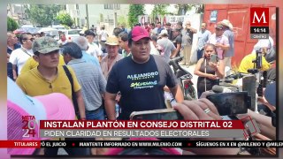 En Chilpancingo, instalan plantón para exigir claridad en resultados electorales