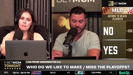 Favorite teams in the make / miss MLB playoffs market