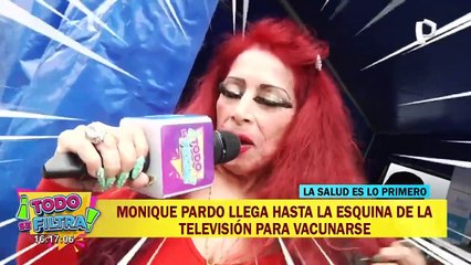 ¡La salud es primero! Monique Pardo llega hasta la esquina de la televisión para vacunarse