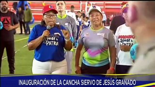 Jefe de Estado preside la inauguración de la Cancha 