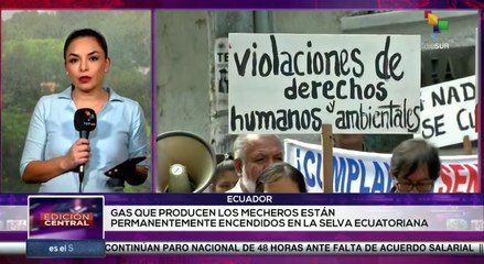 Video herunterladen: Comunidades amazónicas en Ecuador protestan por la quema de mecheros en la selva