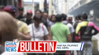 PHL Statistics Authority – 2.04M na Pilipino ang walang trabaho nitong Abril | GMA Integrated News Bulletin