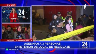 ¡Macabro! Asesinan a combazos a tres personas dentro de un local de reciclaje en Cajamarquilla