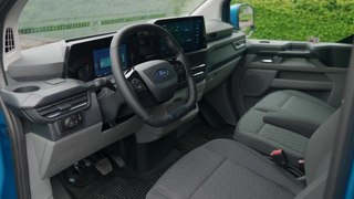 2024 Ford Pro E-Transit Custom Limited Interior Design in Aqua Blue