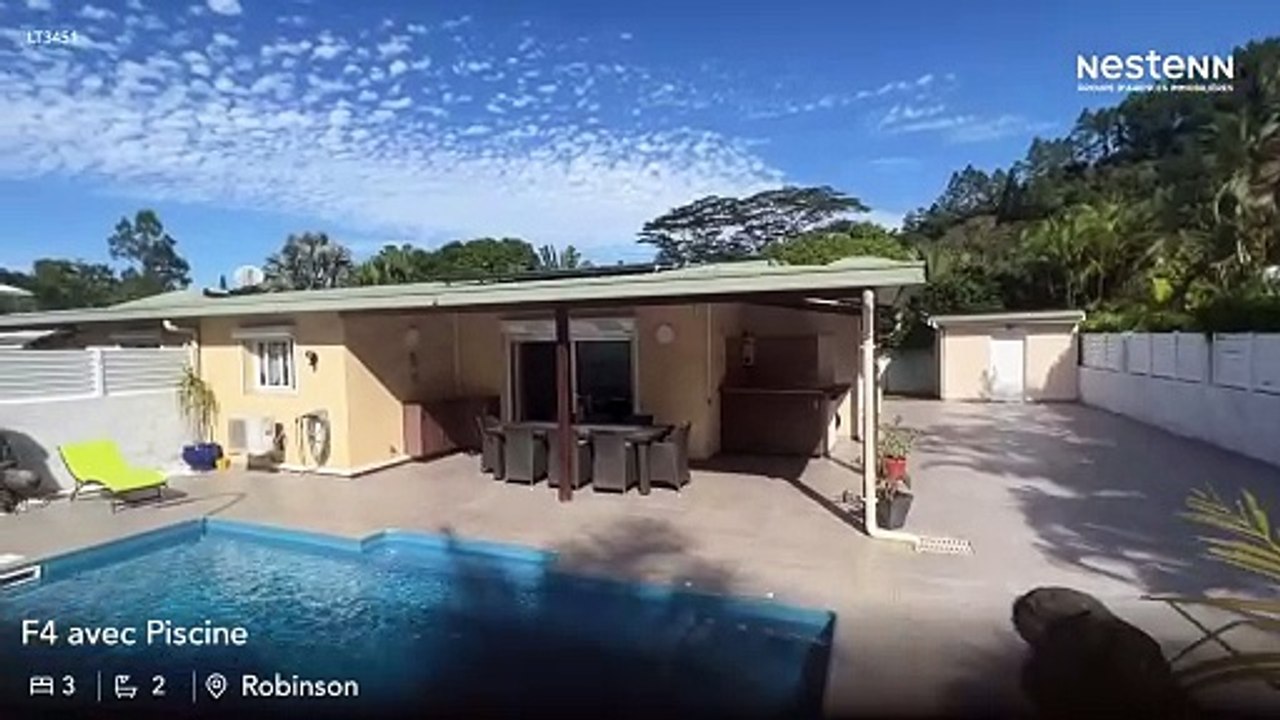 A VENDRE VILLA F4 AVEC PISCINE EN IMPASSE SUR ROBINSON  - HD 1080p