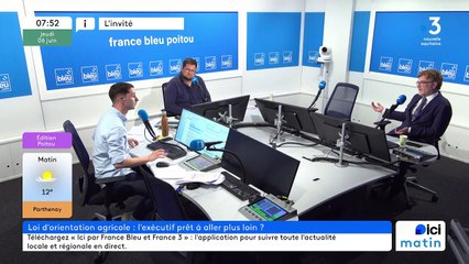 Le ministre de l'Agriculture Marc Fesneau invité de France Bleu Poitou