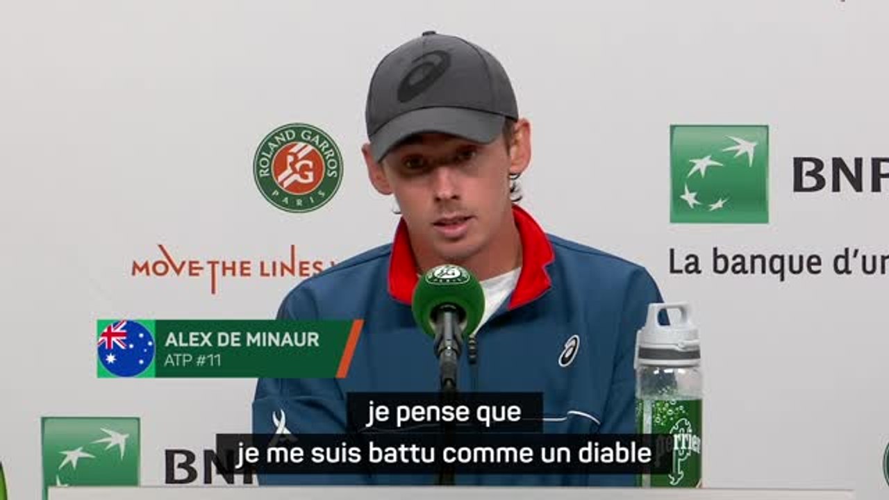 Roland-Garros - De Minaur : "Je me suis battu comme un diable"