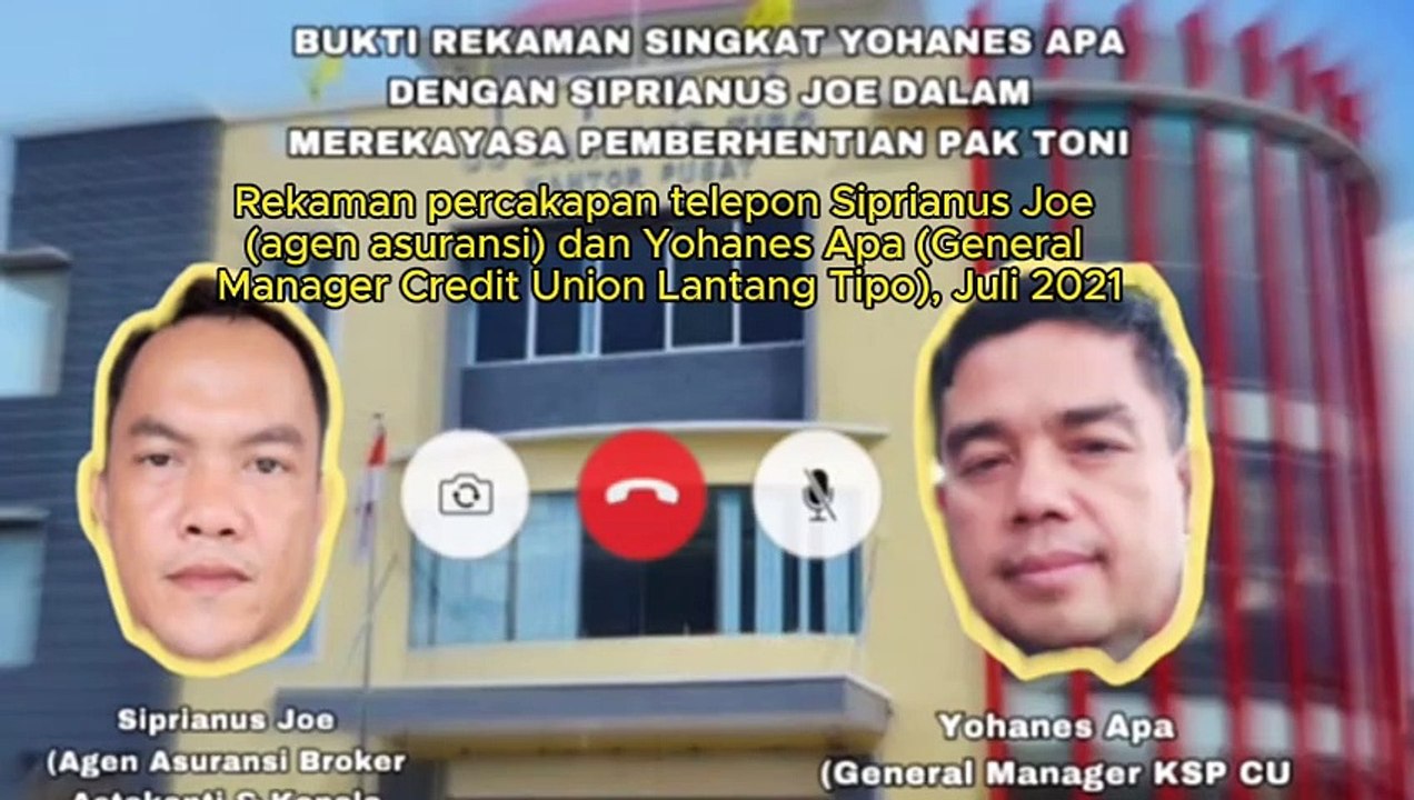 Rekaman Percakapan Siprianus Joe, Agen Asuransi Astakanti, dan Yohanes ...