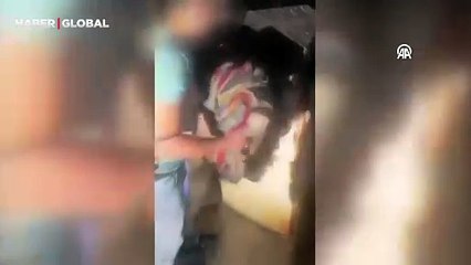 Yer Adana: Evin bacasından böyle çıkarıldılar!