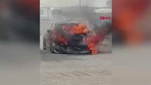 Kuzey Marmara Otoyolu'nda otomobil alev alev yandı