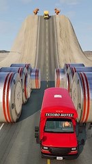 Infinite School Bus vs Bollards Crush - Game Speed