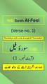 Surah Al-Feel (الفیل) Ayah/Verse/Ayat 1 Recitation (Arabic) with English and Urdu Translations