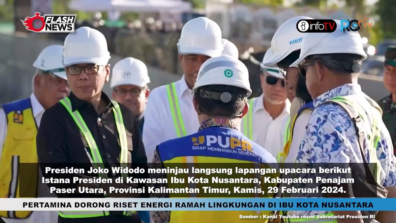 JOKOWI TINJAU LAPANGAN UPACARA DI IKN, PERSIAPAN HUT RI 79