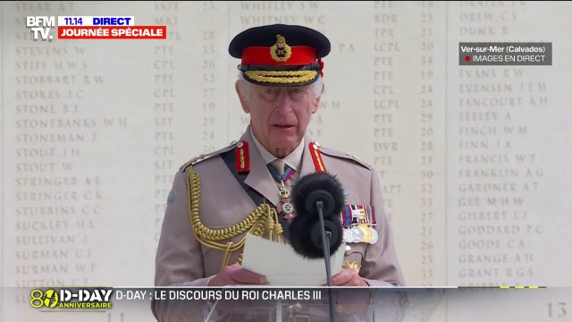 80 ans du Débarquement: le roi Charles III rend hommage (en français) au courage et au sacrifice incroyables des résistants