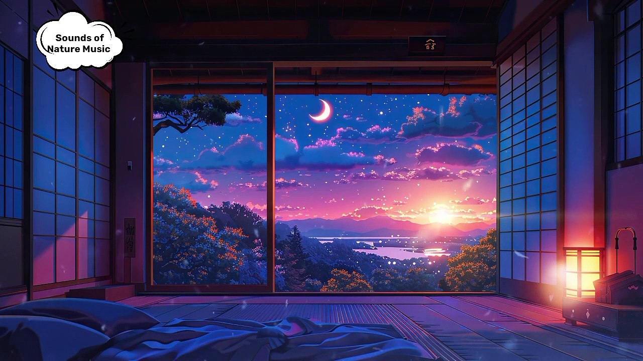 Relaxing Nature Sounds for Sleeping - Natural Calm Forest Waterfall Music Meditation Sound