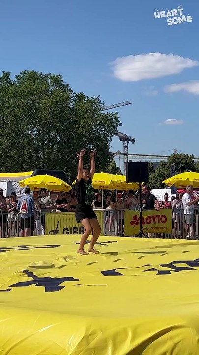 Gravity Who? Woman Defies Physics with Epic Slackline Performance