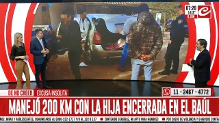 Manejó 200 nm con su hija de nueve años encerrada en el baúl y ofreció una insólita excusa