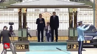 Cumhurbaşkanı Erdoğan, Özbekistan Cumhurbaşkanı Mirziyoyev'i karşıladı