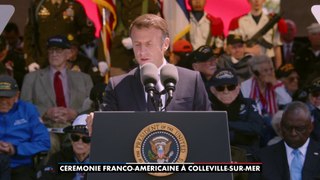 Emmanuel Macron : «On y lit la grandeur d’un peuple prêt à mourir sur un sol qui n’est pas le sien pour une cause qui est la sienne»