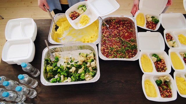 Food Serving by Volunteers