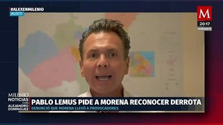 Pablo Lemus acusa a Morena de agresiones y pide aceptar resultados electorales