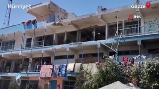 İsrail'in BM okulunu füzeyle vurduğu saldırı yıkıma yol açtı