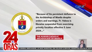 Fr. Alfonso Valeza, sinuspinde sa pagsasagawa ng tungkulin bilang pari kasunod ng na-videohang tila pisikalan laban sa isang obispo | 24 Oras