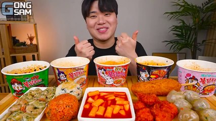 ASMR MUKBANG 편의점 핵불닭 미니!! 떡볶이 & 핫도그 & 김밥 FIRE Noodle & HOT DOG & GIMBAP EATING SOUND!