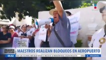 Maestros realizan bloqueos en Mérida, Yucatán; exigen un aumento salarial