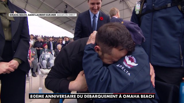 80e anniversaire du Débarquement : l'émotion de Volodymyr Zelensky au moment de rencontrer un vétéran